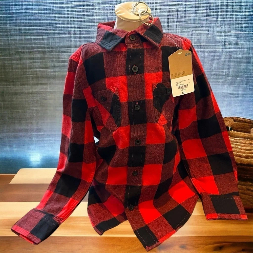 There about flannel Buffalo plaid‎ xs 6/7